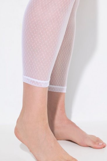 Ulla Popken 836800 Prickiga strumpleggings Vit - Strumpbyxor & strumpor - 