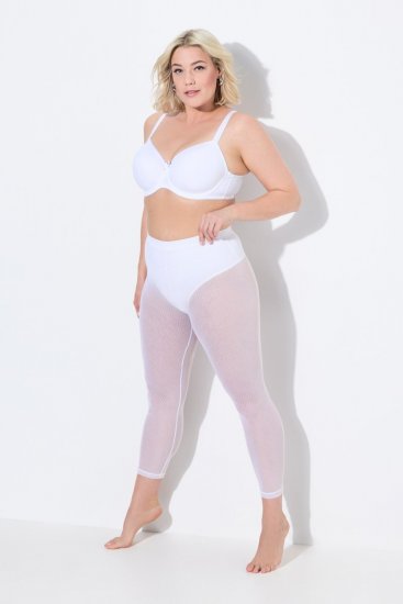 Ulla Popken 836800 Prickiga strumpleggings Vit - Strumpbyxor & strumpor - 