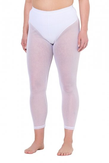 Ulla Popken 836800 Prickiga strumpleggings Vit - Strumpbyxor & strumpor - 