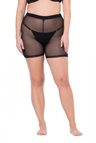 Ulla Popken 836805 Prickiga skavskyddsshorts Svart - Skavskyddsshorts - 