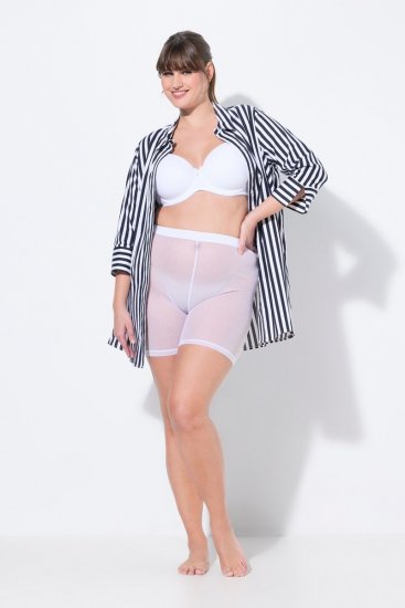 Ulla Popken 836805 Prickiga skavskyddsshorts Vit - Skavskyddsshorts - 