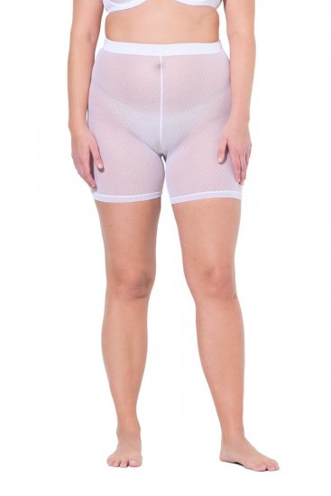 Ulla Popken 836805 Prickiga skavskyddsshorts Vit - Skavskyddsshorts - 