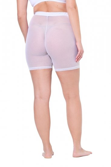 Ulla Popken 836805 Prickiga skavskyddsshorts Vit - Skavskyddsshorts - 