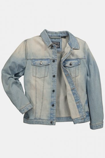 STHUGE 837222 Jeansjacka med bröstfickor Ljusblå - Jackor - Stora jackor - 2XL-12XL