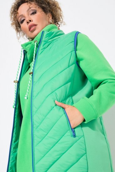 Ulla Popken 837409 Quiltad HYPRAR-väst Ljusgrön - Västar - 