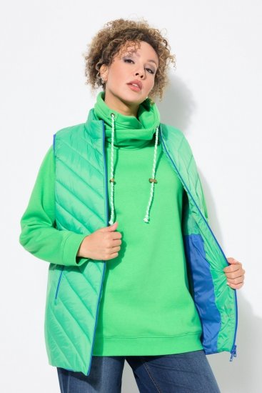 Ulla Popken 837409 Quiltad HYPRAR-väst Ljusgrön - Västar - 