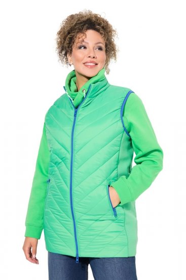 Ulla Popken 837409 Quiltad HYPRAR-väst Ljusgrön - Västar - 