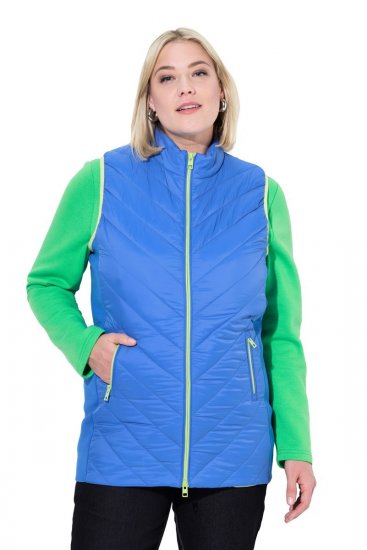 Ulla Popken 837409 Quiltad HYPRAR-väst Blå - Västar - 