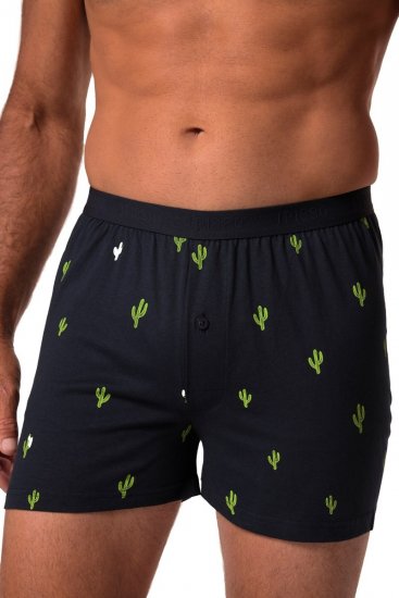 JP1880 837629 Boxershorts FLEXNAMIC® med kaktustryck Mörkblå 2-pack - Underkläder & badkläder - Stora underkläder för män