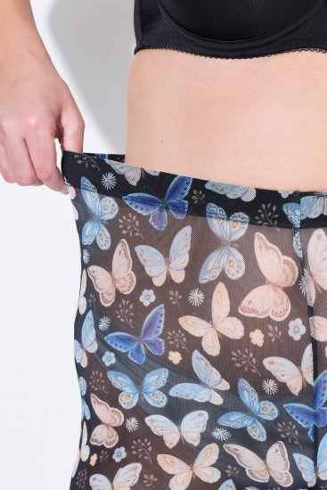 Ulla Popken 837676 Mönstrade skavskyddsshorts Svart - Skavskyddsshorts - 