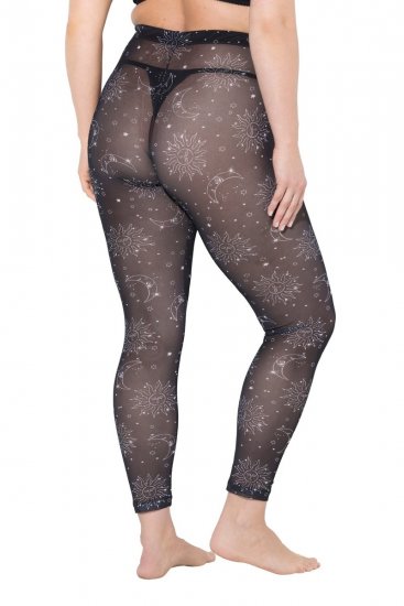 Ulla Popken 837935 Mönstrade strumpleggings Svart - Strumpbyxor & strumpor - 
