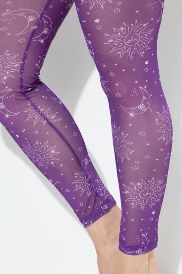 Ulla Popken 837935 Mönstrade strumpleggings Violett - Strumpbyxor & strumpor - 