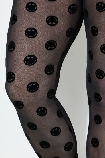 Ulla Popken 837949 Mönstrade strumpleggings Svart - Strumpbyxor & strumpor - 