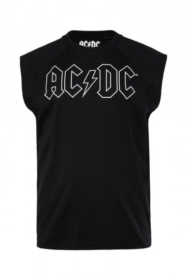 JP1880 AC/DC Classic Logo Band Tank Top Black - T-shirts - Stora T-shirts - 2XL-14XL