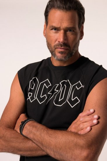 JP1880 AC/DC Classic Logo Band Tank Top Black - T-shirts - Stora T-shirts - 2XL-14XL