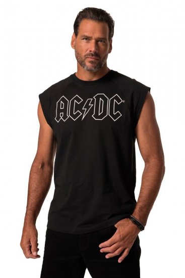 JP1880 AC/DC Classic Logo Band Tank Top Black - T-shirts - Stora T-shirts - 2XL-14XL