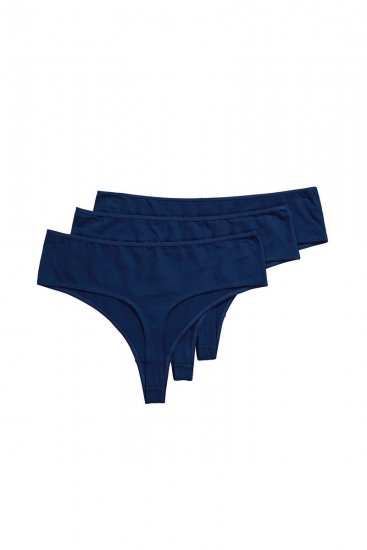 Ulla Popken 838637 Stringtrosor 3-pack Mörkblå - Trosor - 