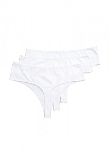 Ulla Popken 838637 Stringtrosor 3-pack Vit - Trosor - 