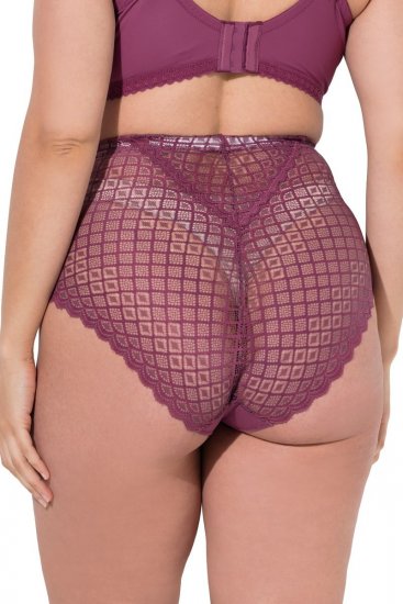 Ulla Popken 838675 Trosor med hög midja Mörklila - Trosor - 