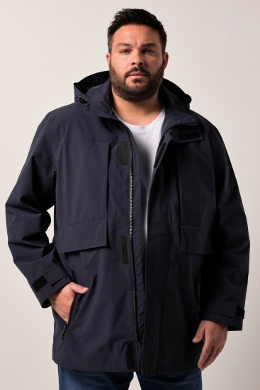 Men+ 215 Regnjacka med huva Mörkblå - Jackor - Stora jackor - 2XL-12XL