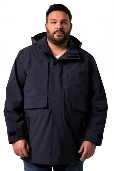 Men+ 215 Regnjacka med huva Mörkblå - Jackor - Stora jackor - 2XL-12XL