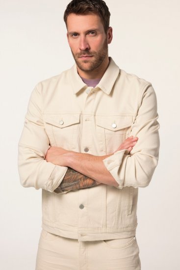 JP1880 839551 Jeansjacka i ekologisk bomull Ljusbeige - Jackor - Stora jackor - 2XL-12XL