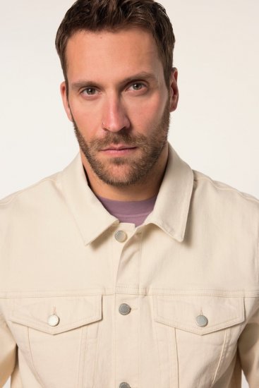 JP1880 839551 Jeansjacka i ekologisk bomull Ljusbeige - Jackor - Stora jackor - 2XL-12XL