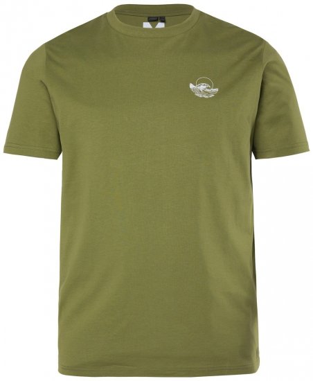 Men+ 682 T-shirt Våg Khakigrön - T-shirts - Stora T-shirts - 2XL-14XL
