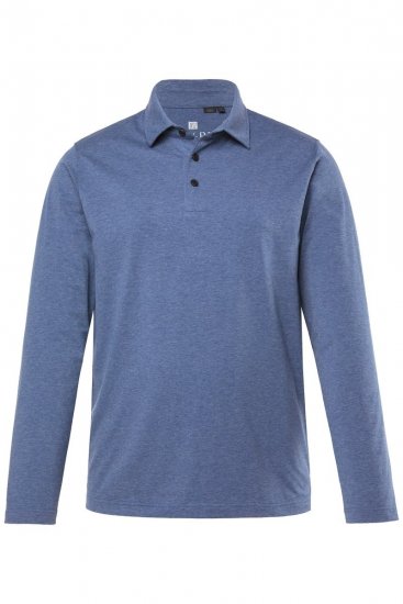 JAY-PI Quickdry Polo Long Sleeve Blue - Pikétröjor - Stora pikétröjor - 2XL-8XL