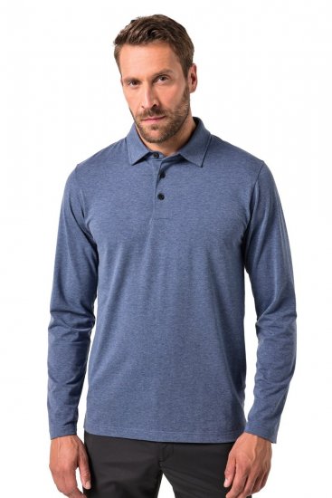 JAY-PI Quickdry Polo Long Sleeve Blue - Pikétröjor - Stora pikétröjor - 2XL-8XL