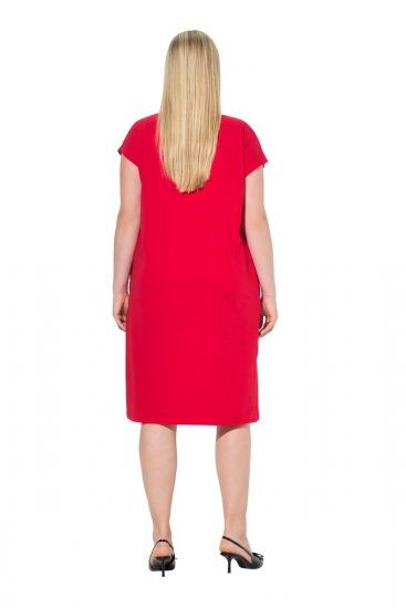 Ulla Popken 839896 Jerseyklänning med strass Rosa - Aftonklänningar - Aftonklänningar för dam i stora storlekar