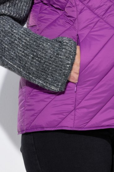 Ulla Popken 840047 Vattenavvisande quiltad väst Lila - Västar - 
