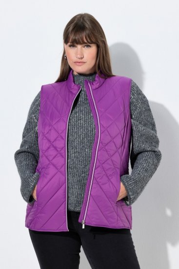 Ulla Popken 840047 Vattenavvisande quiltad väst Lila - Västar - 