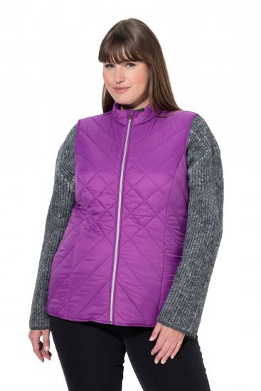 Ulla Popken 840047 Vattenavvisande quiltad väst Lila - Västar - 