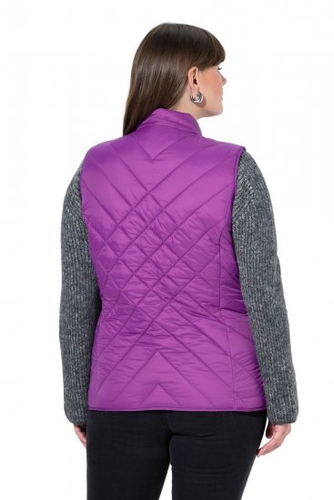 Ulla Popken 840047 Vattenavvisande quiltad väst Lila - Västar - 