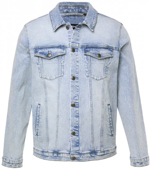 Men+ 394 Jeansjacka med bröstfickor Ljusblå - Jackor - Stora jackor - 2XL-12XL
