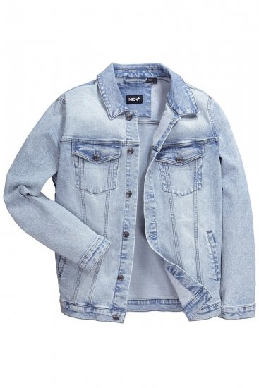 Men+ 394 Jeansjacka med bröstfickor Ljusblå - Jackor - Stora jackor - 2XL-12XL
