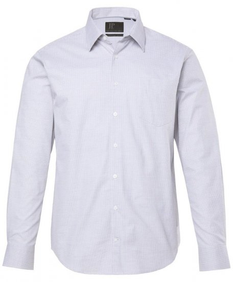 JP1880 Business Shirt Long Sleeve Two-Tone Grey - Skjortor - Stora skjortor - 2XL-8XL