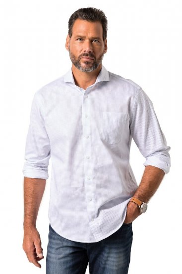 JP1880 Business Shirt Long Sleeve Snow White - Skjortor - Stora skjortor - 2XL-8XL