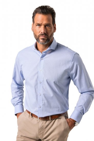 JP1880 Business Shirt Long Sleeve Ice Blue - Skjortor - Stora skjortor - 2XL-8XL