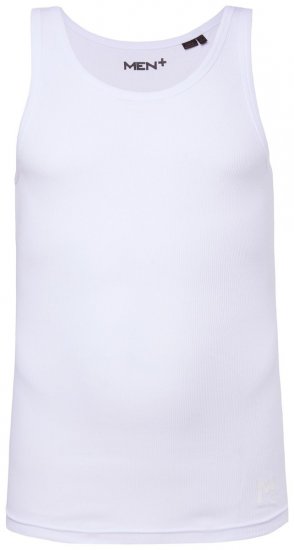 Men+ 620 Linne i ribbstickning Vit - T-shirts - Stora T-shirts - 2XL-14XL