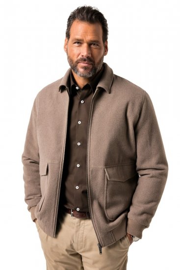JP1880 Blouson Jacket Lightweight and Warm Brown - Jackor - Stora jackor - 2XL-12XL
