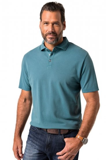 JP1880 Polo Shirt Short Sleeve Pique VIntage Teal - Pikétröjor - Stora pikétröjor - 2XL-8XL