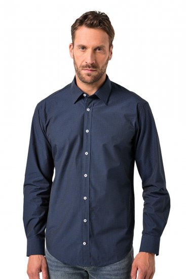 JP1880 Shirt Long Sleeve Kent Collar Navy - Skjortor - Stora skjortor - 2XL-8XL