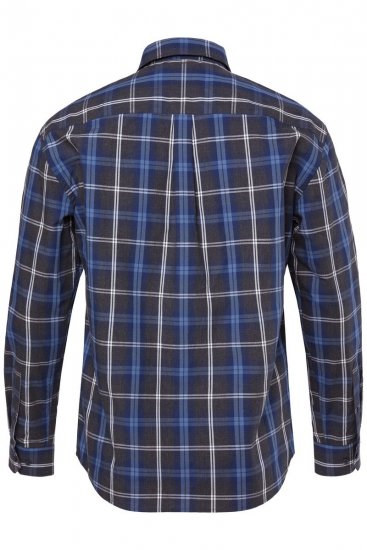 JP1880 Checked Shirt Long Sleeve Kent Collar Anthracite - Skjortor - Stora skjortor - 2XL-8XL