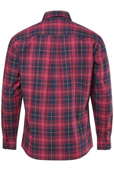 JP1880 Checked Shirt Long Sleeve Red - Skjortor - Stora skjortor - 2XL-8XL