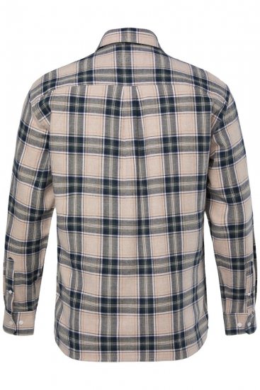 JP1880 Checked Flannel Shirt Long Sleeve Dark Dusty Pink - Skjortor - Stora skjortor - 2XL-8XL