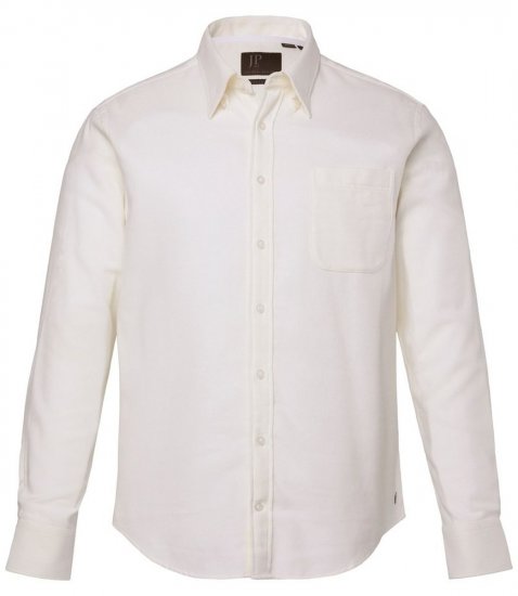 JP1880 Checked Flannel Shirt Long Sleeve Creamy White - Skjortor - Stora skjortor - 2XL-8XL