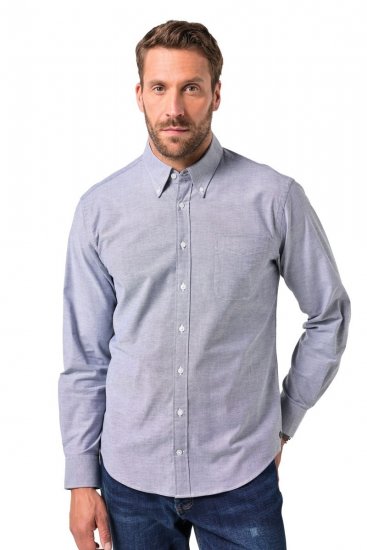 JP1880 Oxford Shirt Long Sleeve Denim Blue - Skjortor - Stora skjortor - 2XL-8XL