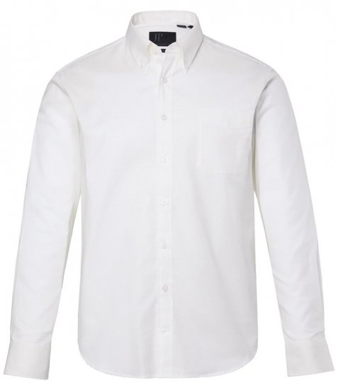 JP1880 Oxford Shirt Flexnamic Long Sleeve Snow White - Skjortor - Stora skjortor - 2XL-8XL